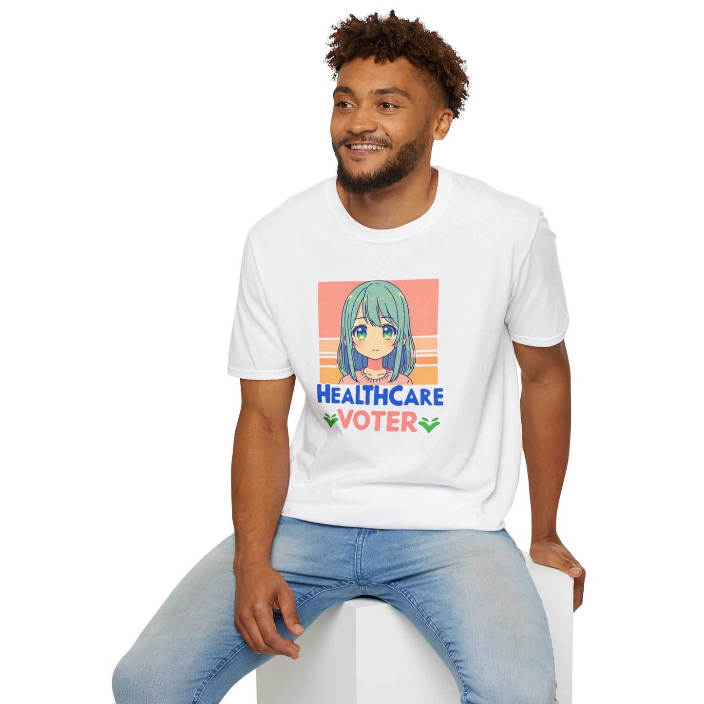 Inspire Voters and Show you Care! |Unisex| Softstyle T-Shirt: Healthcare Voter