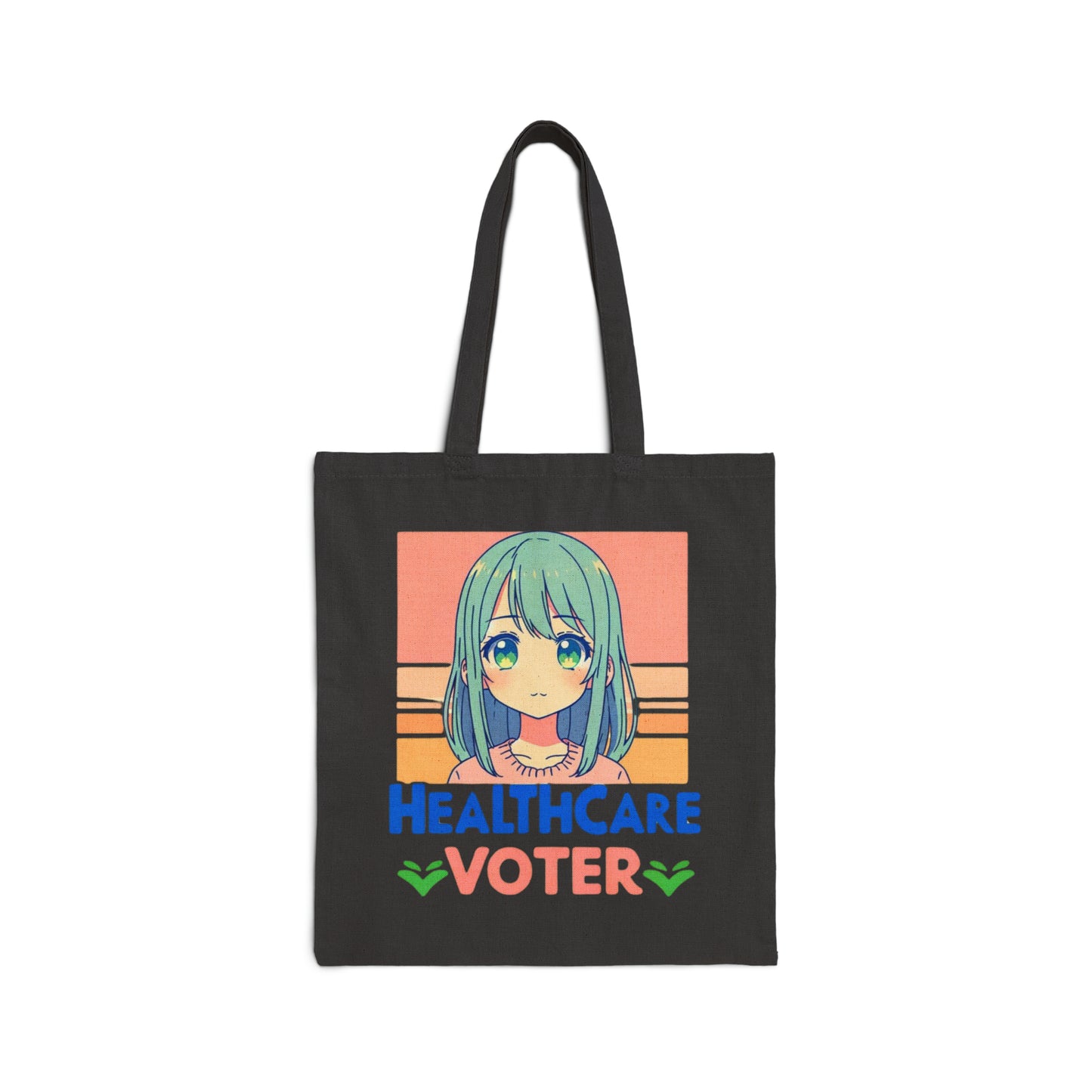 Bold Statement Canvas Tote Bag: Show You Care, Healthcare Voter!
