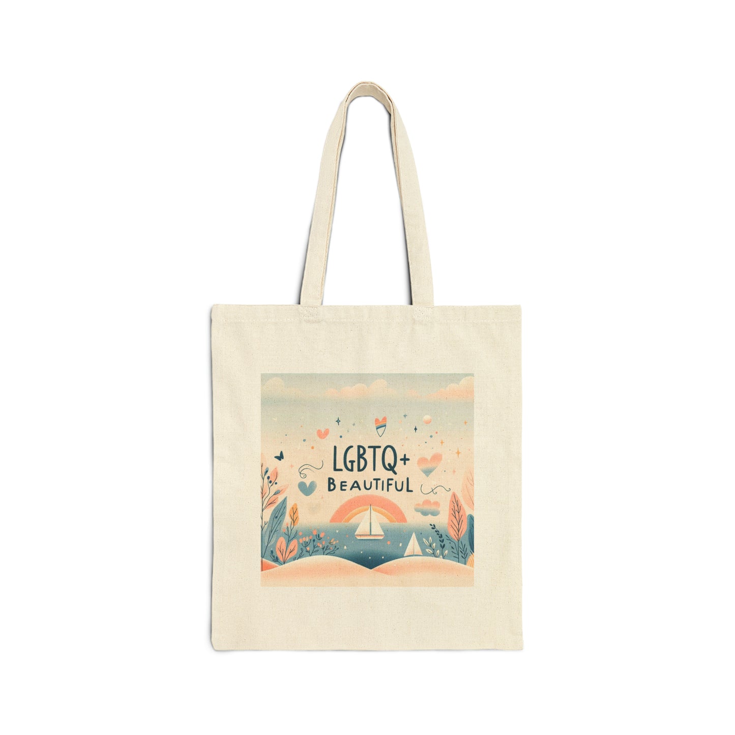 LGBTQ+ Beautiful (Canvas Tote Bag)