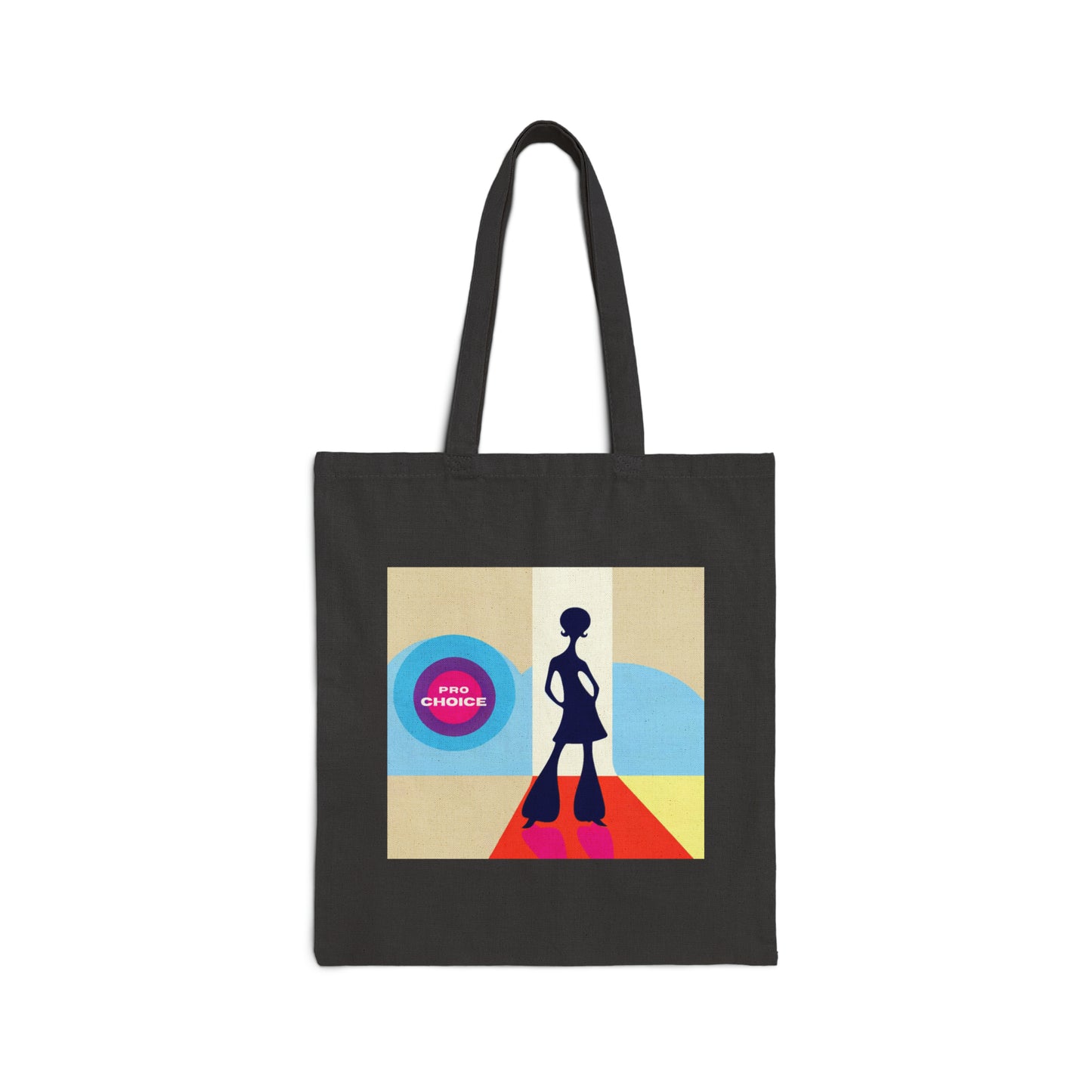 Pro Choice! Bold Statement Cotton Cavas Tote Bag: carry a laptop, kindle, phone, ipad, notebook goodies to work/coffee house