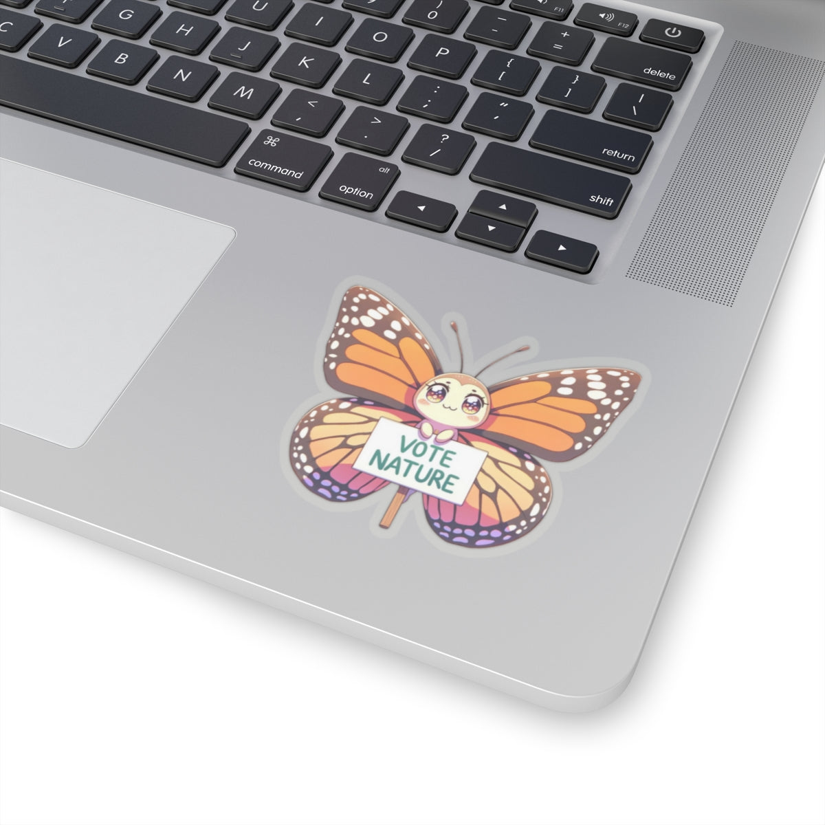 Inspirational Cute Butterfly Statement vinyl Sticker: Vote Nature! for laptop, kindle, phone, ipad, instrument case, notebook, mood board