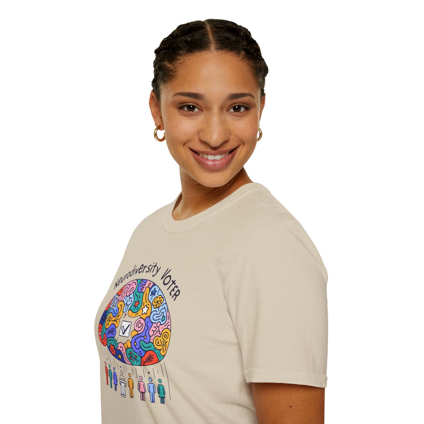 Neurodiversity Voter! Inspiring Statement Soft Style t-shirt |unisex| Whimsical Community, Show You Care! Activism!