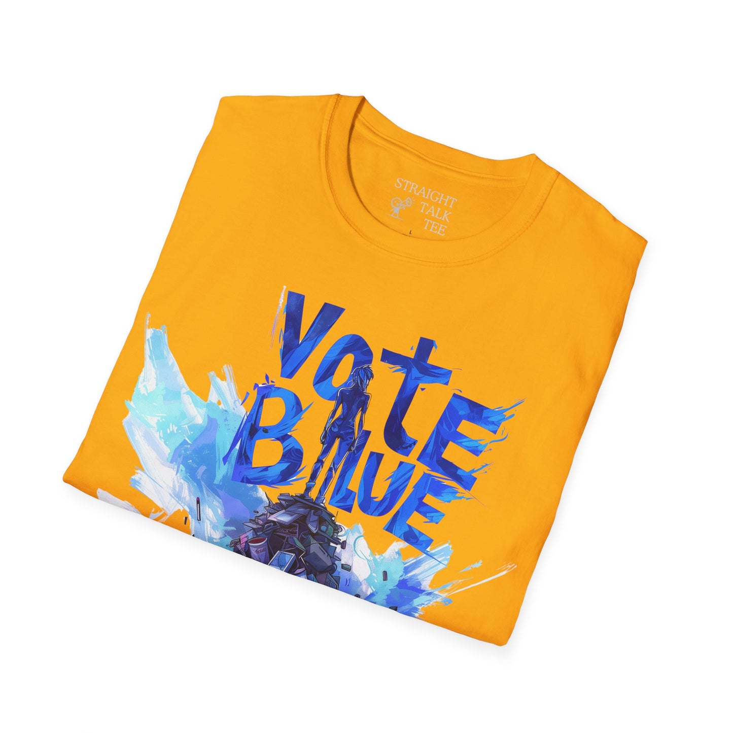 Vote Blue t-shirt Political tee Cyberpunk Protest Activism tshirt Leftist Liberal shirt Election Democrat t shirt