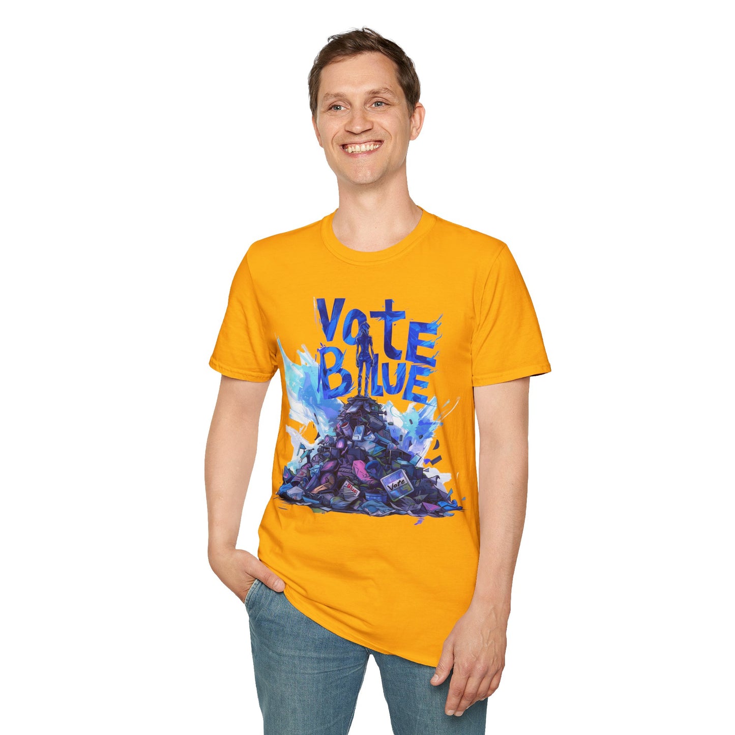 Vote Blue t-shirt Political tee Cyberpunk Protest Activism tshirt Leftist Liberal shirt Election Democrat t shirt