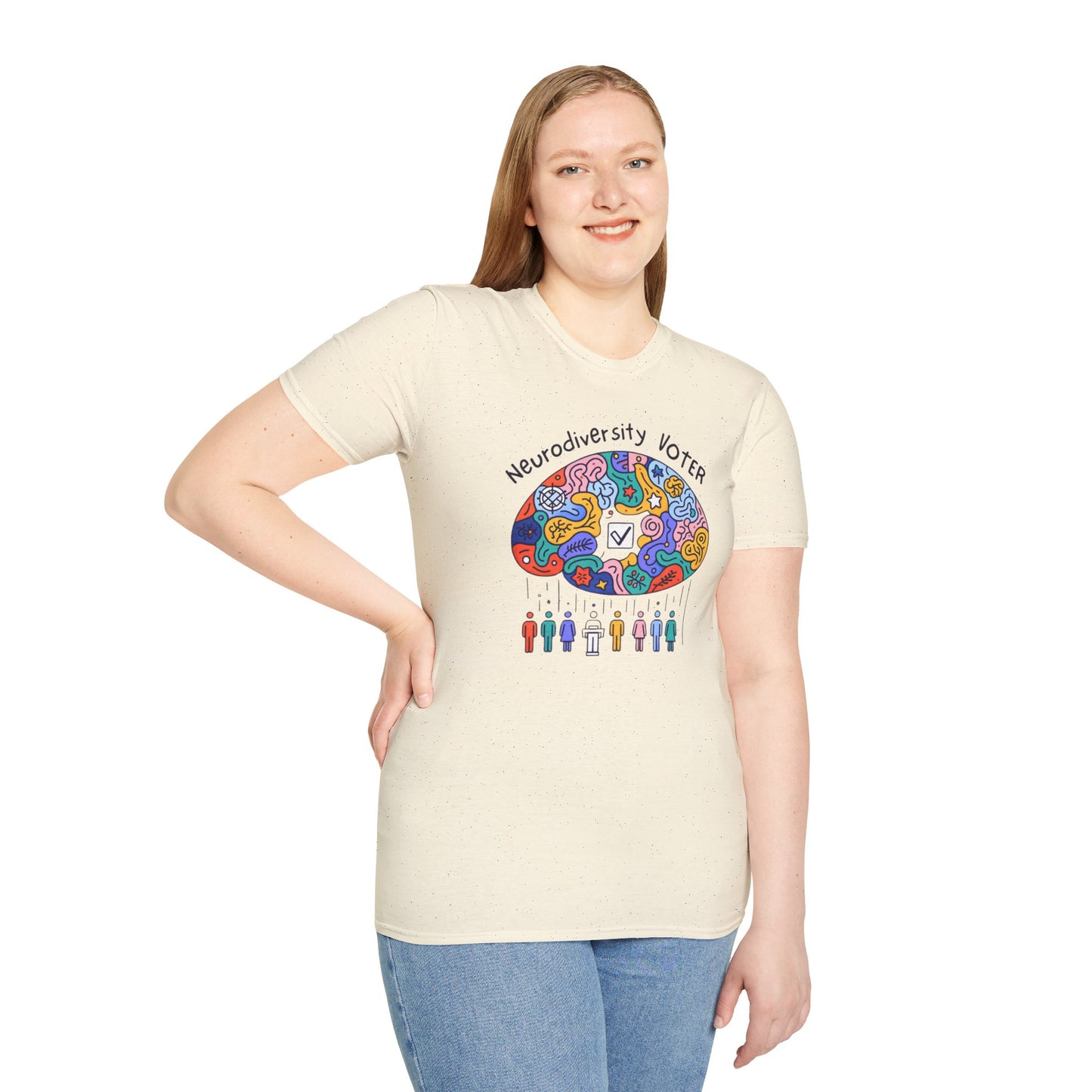 Neurodiversity Voter! Inspiring Statement Soft Style t-shirt |unisex| Whimsical Community, Show You Care! Activism!