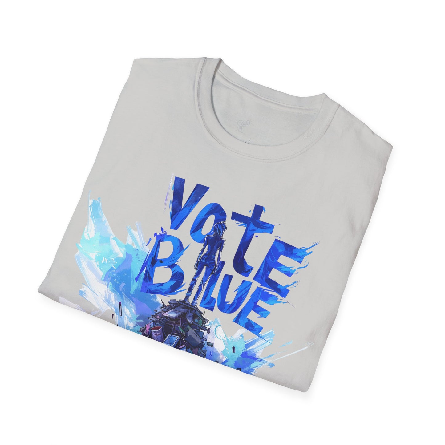 Vote Blue t-shirt Political tee Cyberpunk Protest Activism tshirt Leftist Liberal shirt Election Democrat t shirt