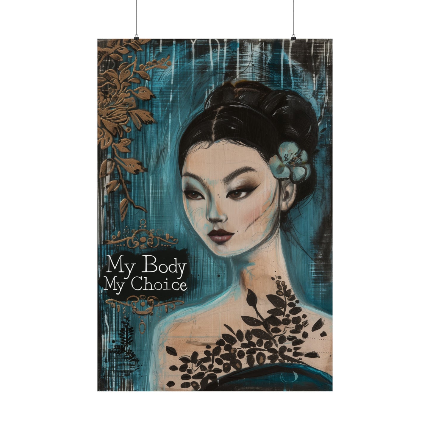 My Body My Choice Matte Poster Reproductive Rights Political Wall Art for Home Office or Dorm Decor