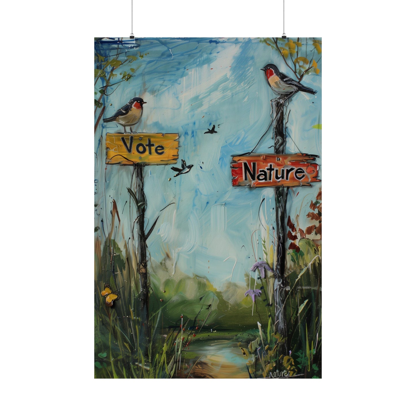 Vote Nature Matte Poster Environmentalism Political Wall Art for Home Office or Dorm Decor | Fine Art with a Purpose!