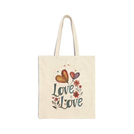 Love is Love Bag Pride Canvas Tote Bag Political bag Vote Equality LGBTQ tote Defend Equality Leftist Liberal bag Laptop Kindle Goodie tote