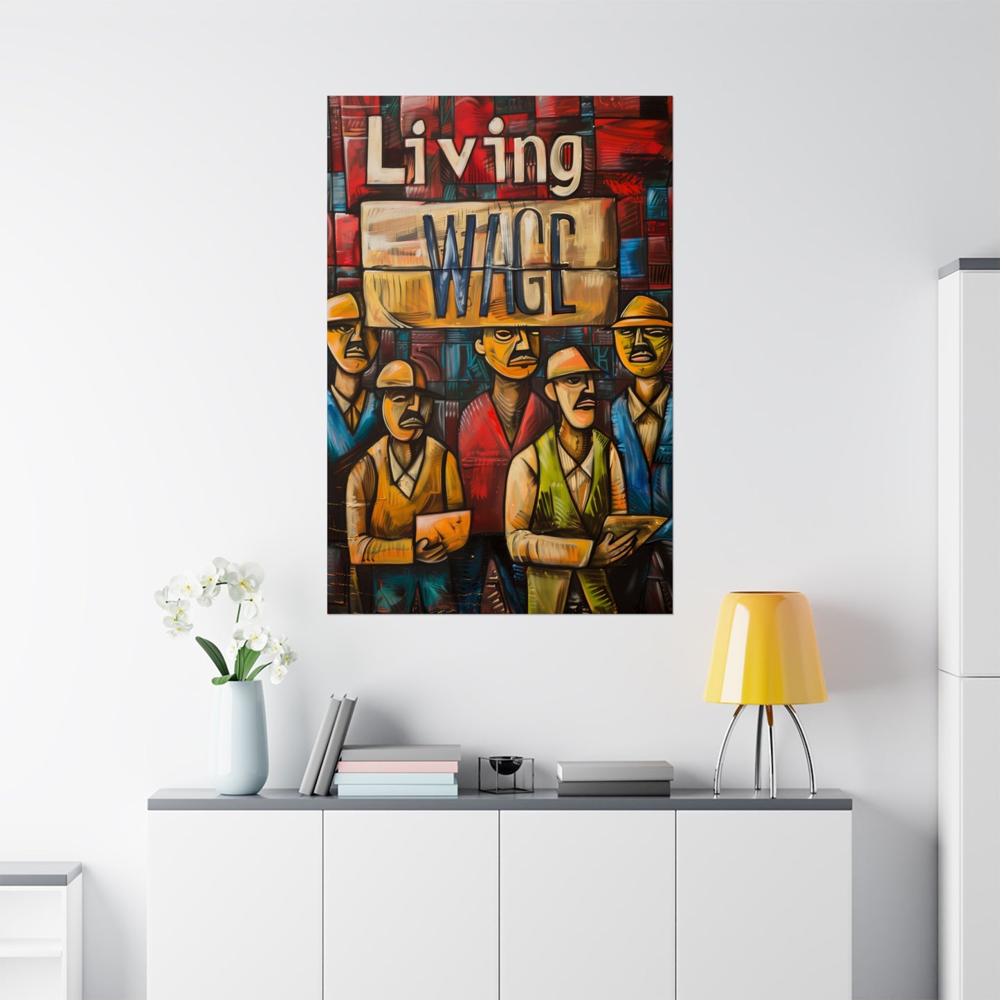 Living Wage Matte Poster Labor Rights Political Wall Art for Home Office or Dorm Decor | Fine art with a purpose!