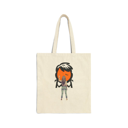 Orange Dictator NO! v5 (Canvas Tote Bag)