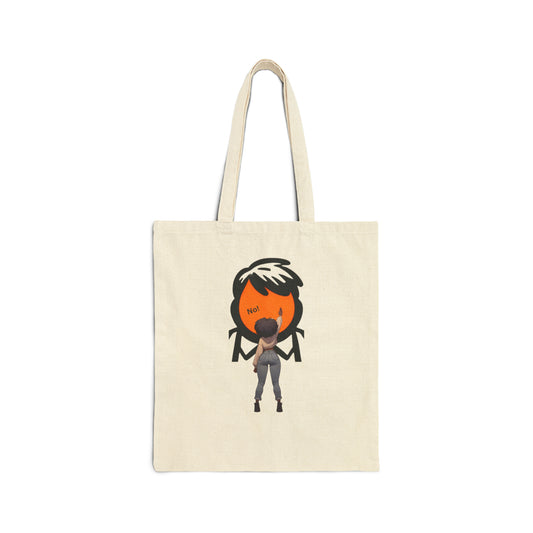 Orange Dictator NO! v6 (Canvas Tote Bag)