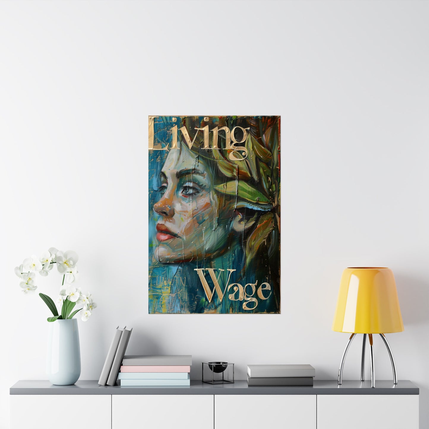 Living Wage Matte Poster Worker Rights Political Wall Art for Home Office or Dorm Decor | Fine Art with a Purpose!