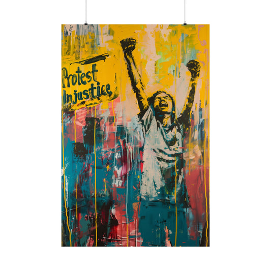 Protest Injustice Matte Poster Activist Political Wall Art for Home Office or Dorm Decor