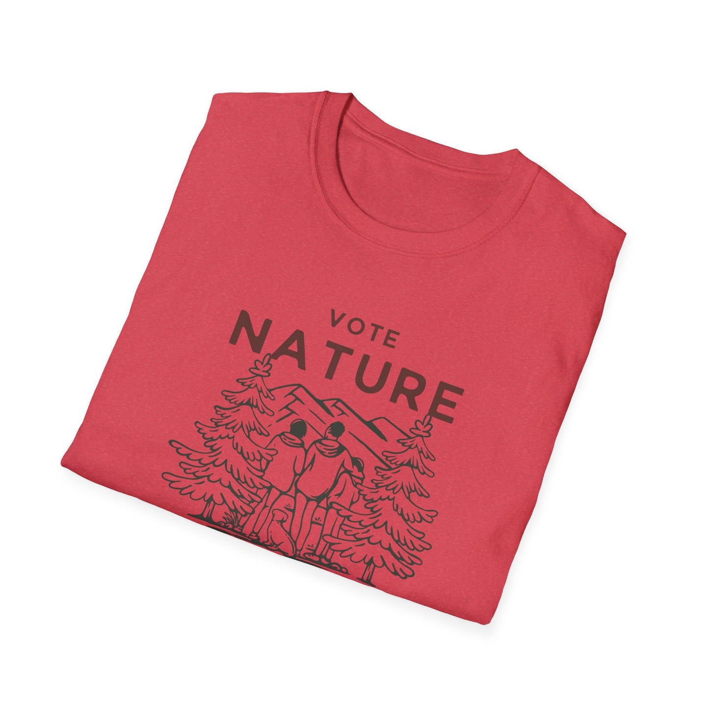 Inpirational Statement Soft-Syle Cotton t-shirt: Vote Nature, Save the Environment! Show you Care!