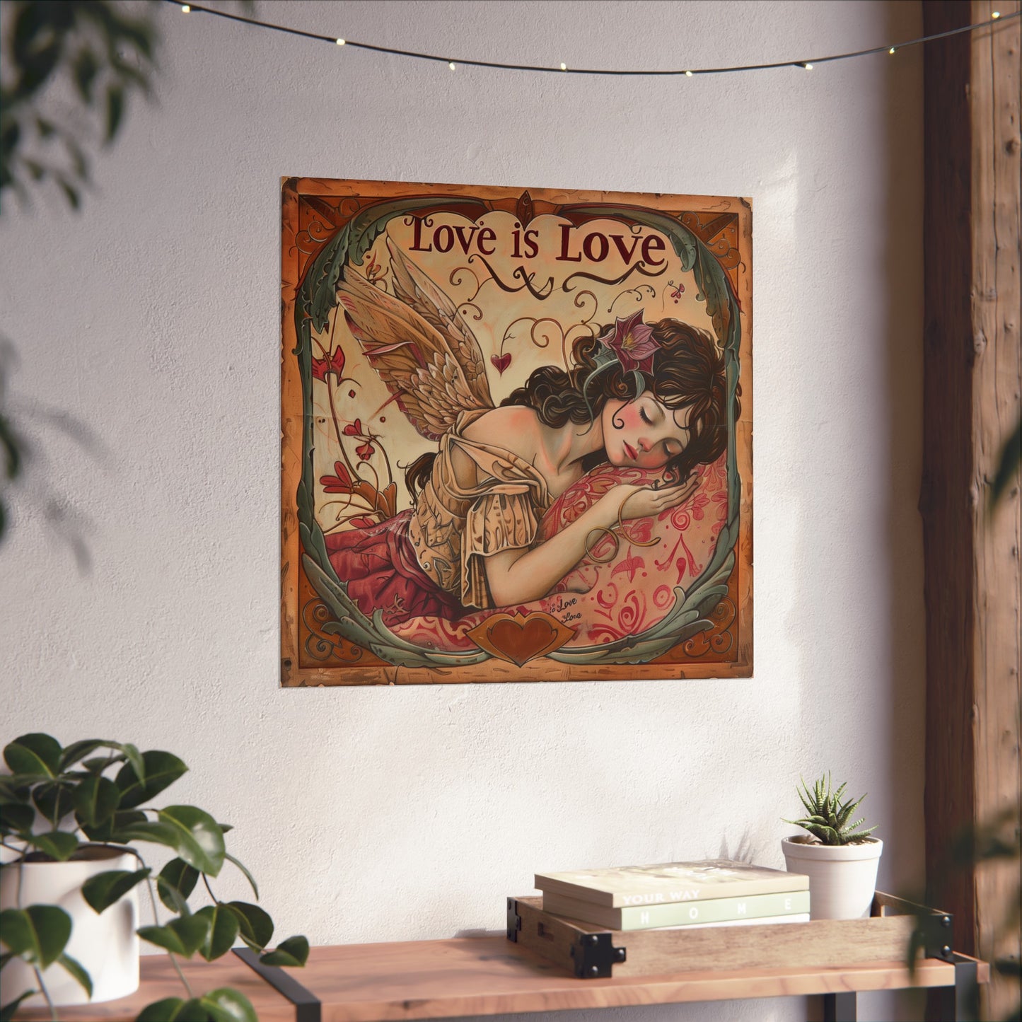 Love is Love Matte Poster Pride Statement Wall Art for Home Office or Dorm Decor Fairy Love Too!