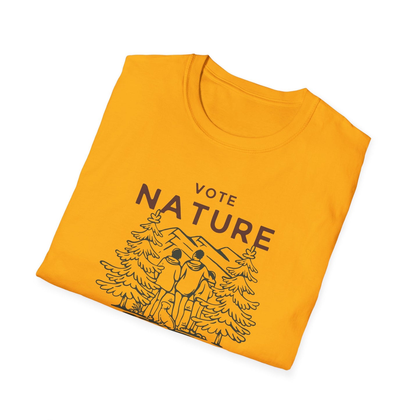 Inpirational Statement Soft-Syle Cotton t-shirt: Vote Nature, Save the Environment! Show you Care!