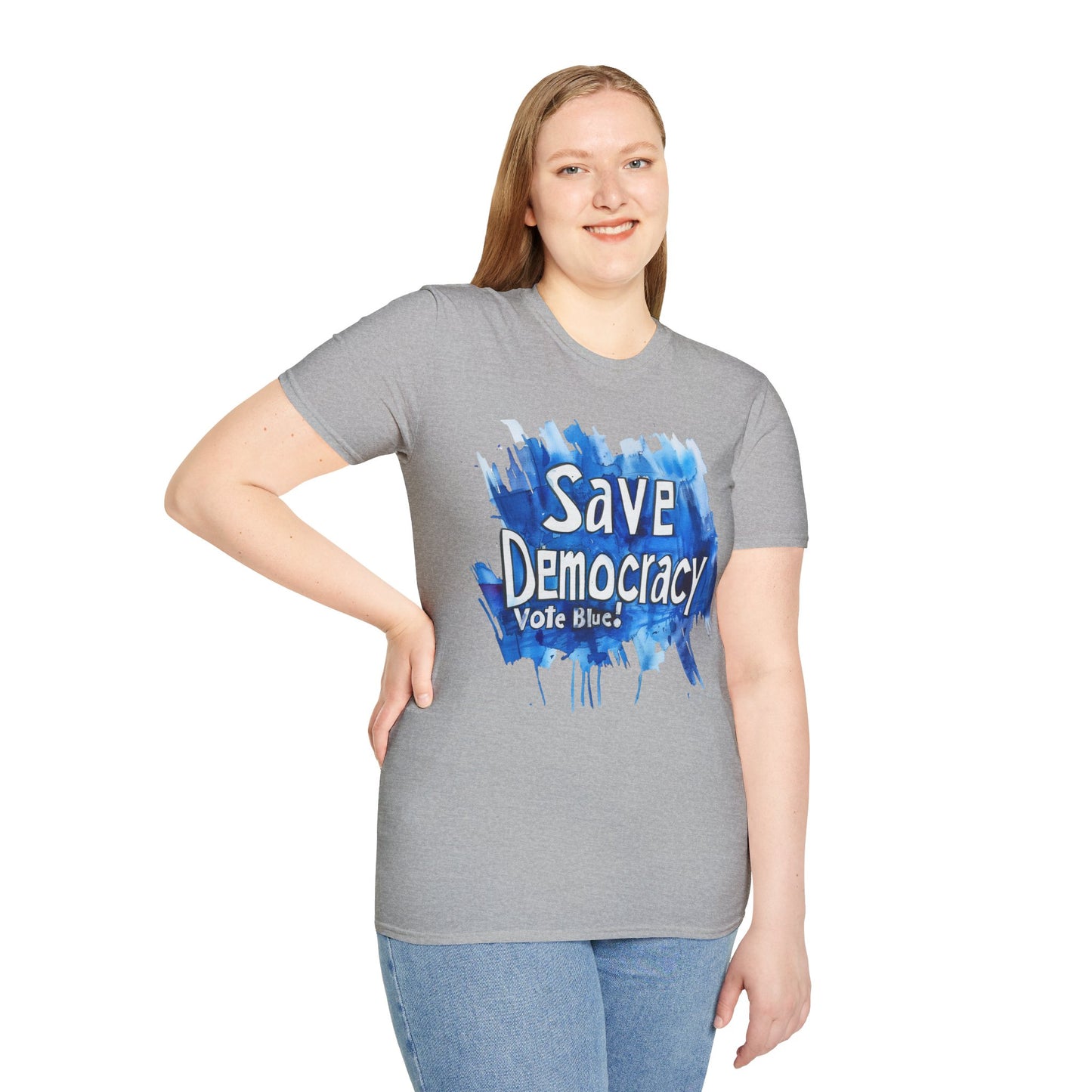 Save Democarcy Vote Blue t-shirt Speak Loudly and Save Democracy Political Shirt