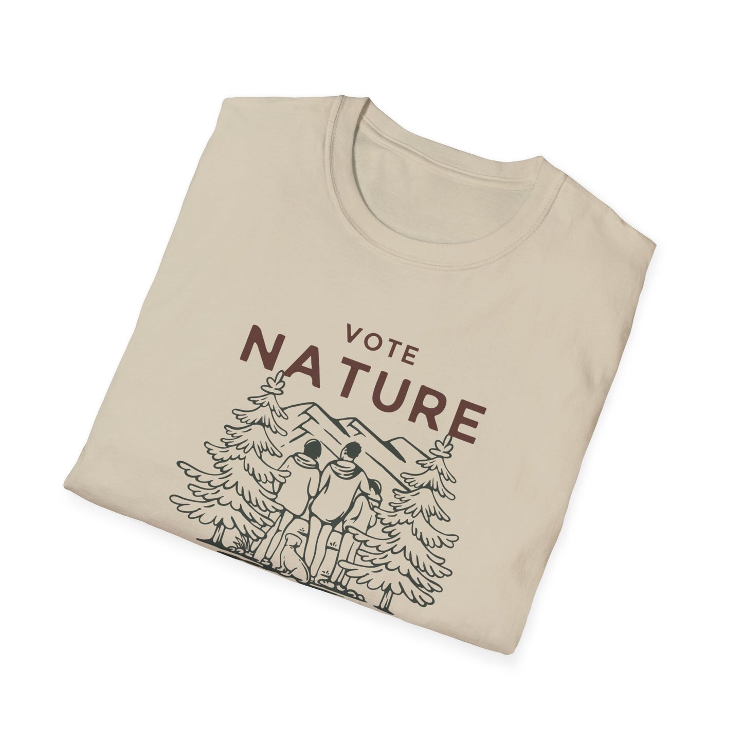 Inpirational Statement Soft-Syle Cotton t-shirt: Vote Nature, Save the Environment! Show you Care!