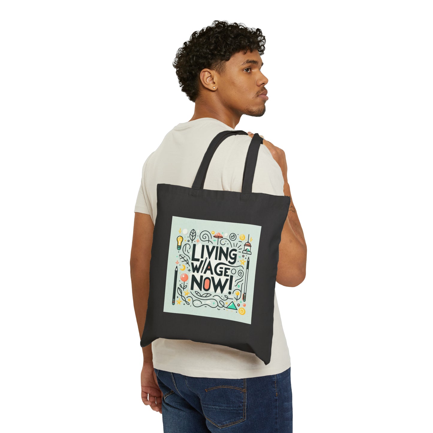 Living Wage Now! v4 (Canvas Tote Bag)
