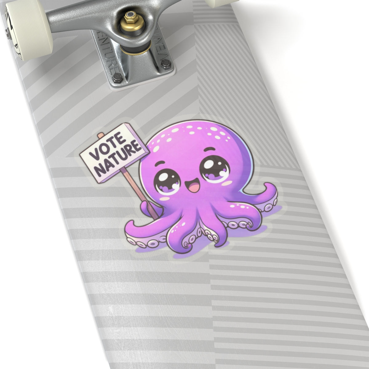 Inspirational Cute Octopus Statement vinyl Sticker: Vote Nature! for laptop, kindle, phone, ipad, instrument case, notebook, mood board