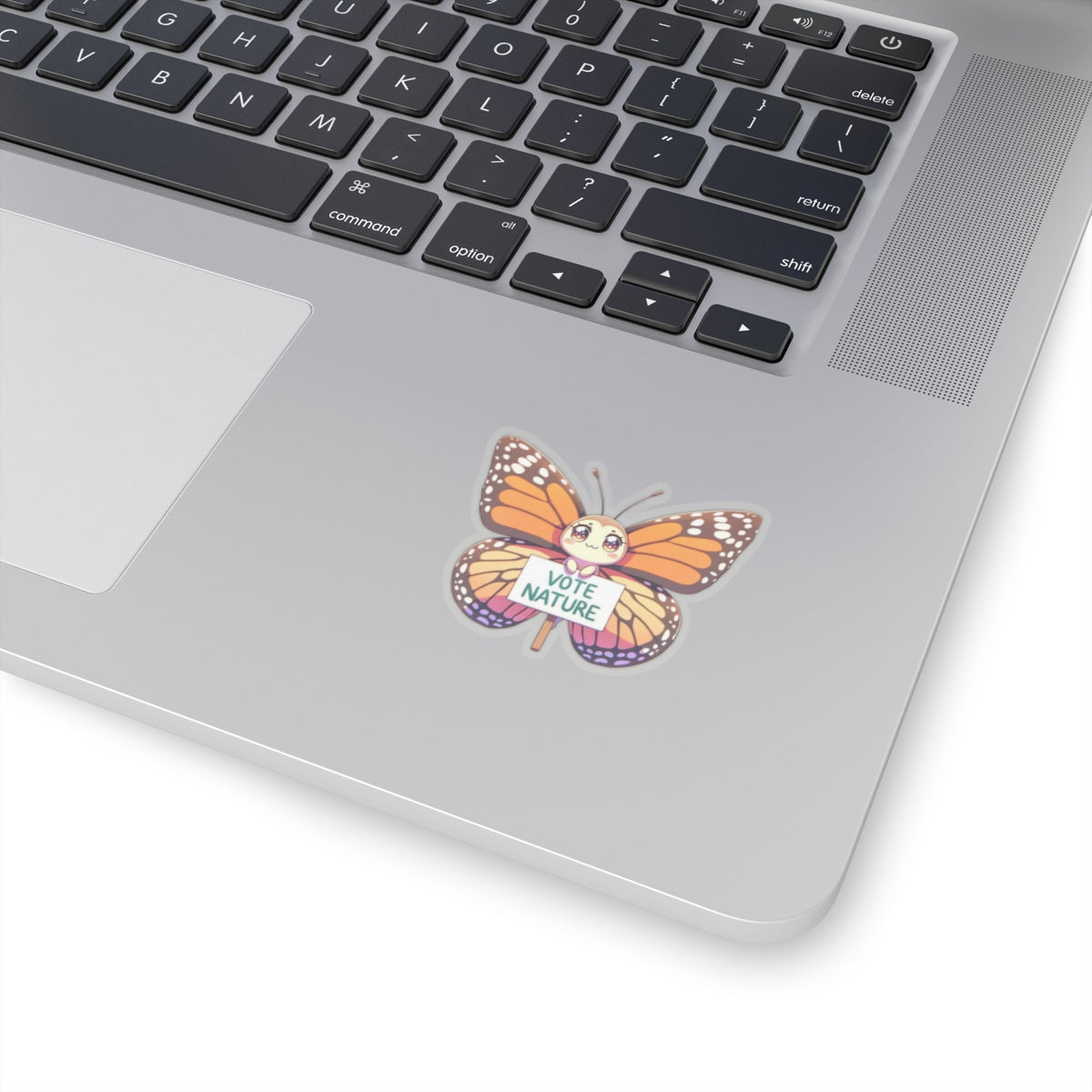 Inspirational Cute Butterfly Statement vinyl Sticker: Vote Nature! for laptop, kindle, phone, ipad, instrument case, notebook, mood board