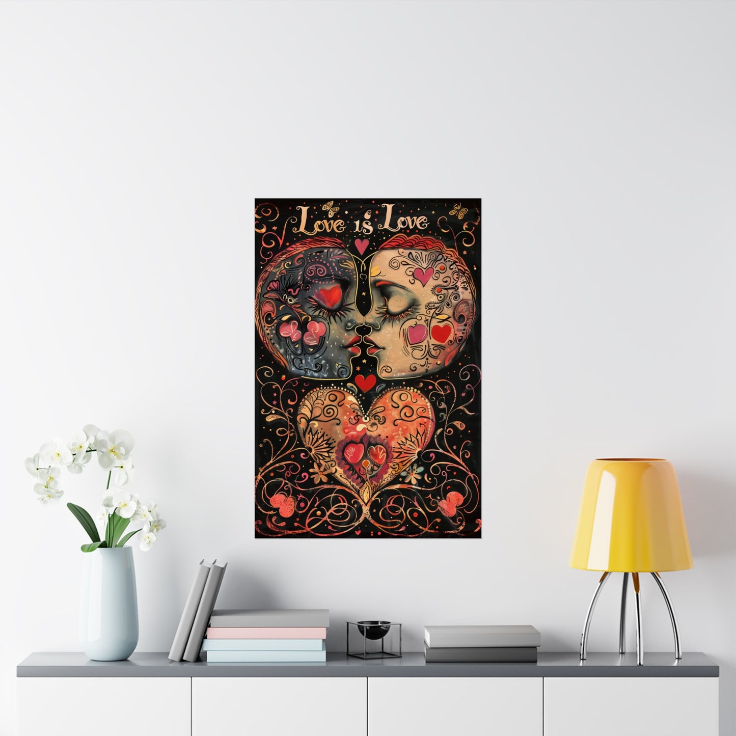 Love is Love Matte Poster Political Wall Art LGBTQ Poster for Home Office Dorm Wall Art