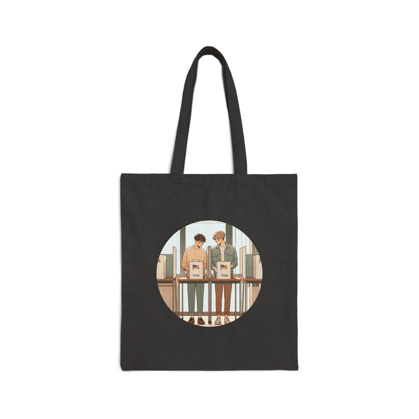 Inspirational Statement: Love and Voting! (Canvas Tote Bag)