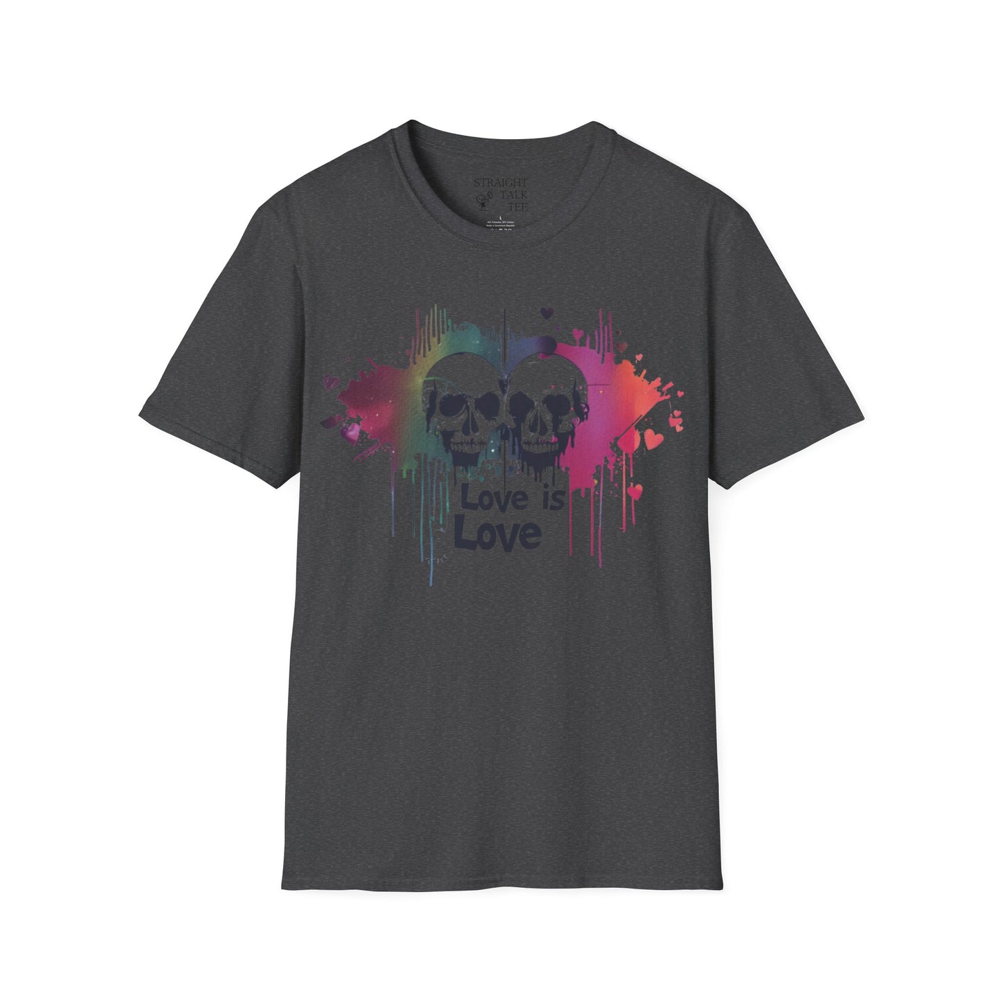 Love is Love Pride T-Shirt Political Skull Shirt Protest Punk Activism tshirt Statement Equality tee Leftist Liberal Shirt Vote
