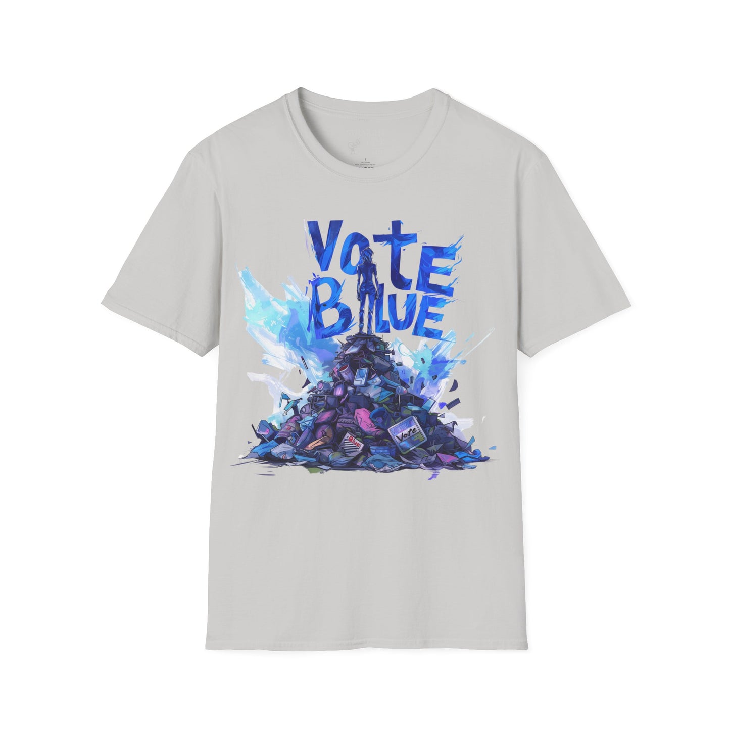 Vote Blue t-shirt Political tee Cyberpunk Protest Activism tshirt Leftist Liberal shirt Election Democrat t shirt