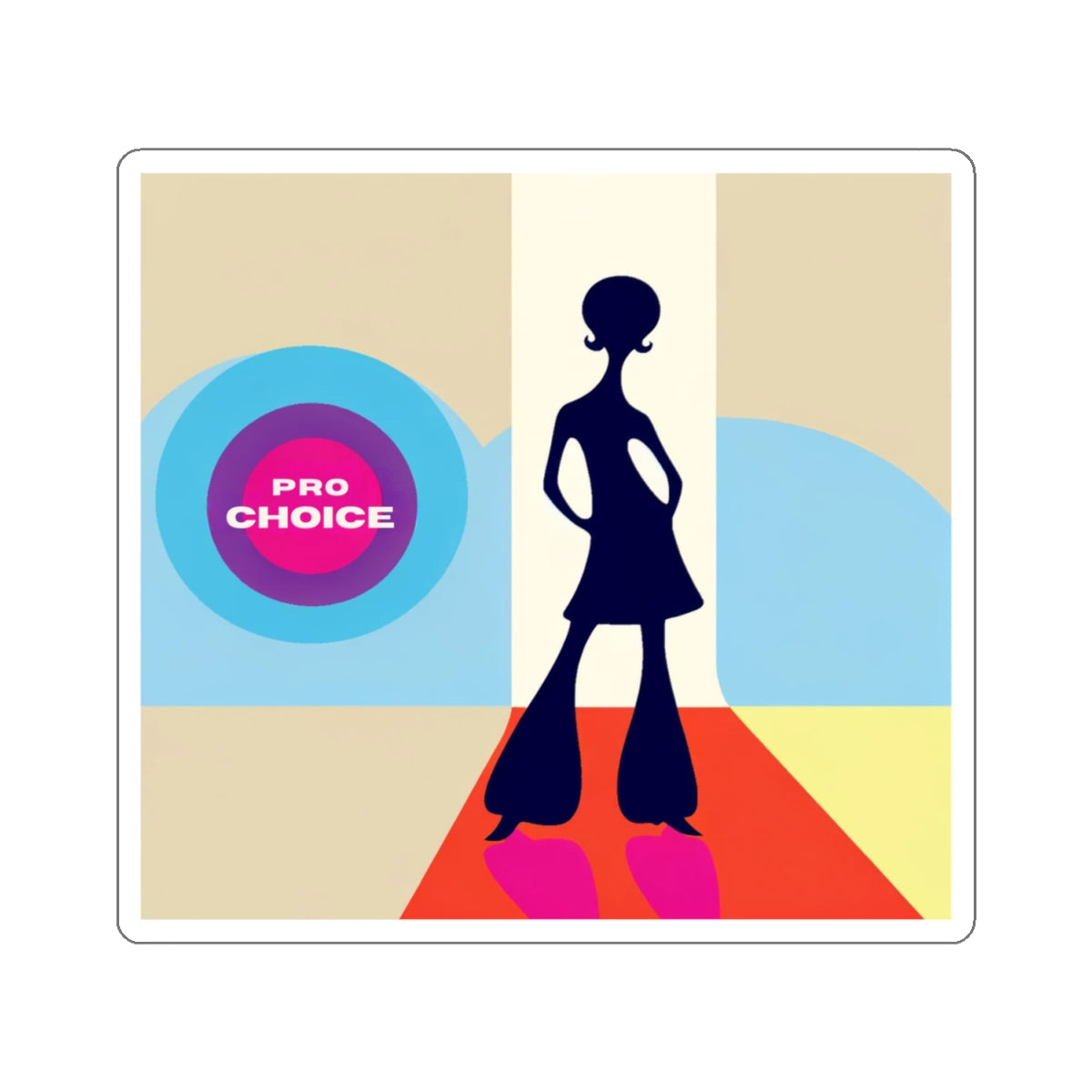 Pro Choice! Bold and Uncompromising Statement Sticker: for laptop, kindle, phone, ipad, instrument case, notebook, water bottle!