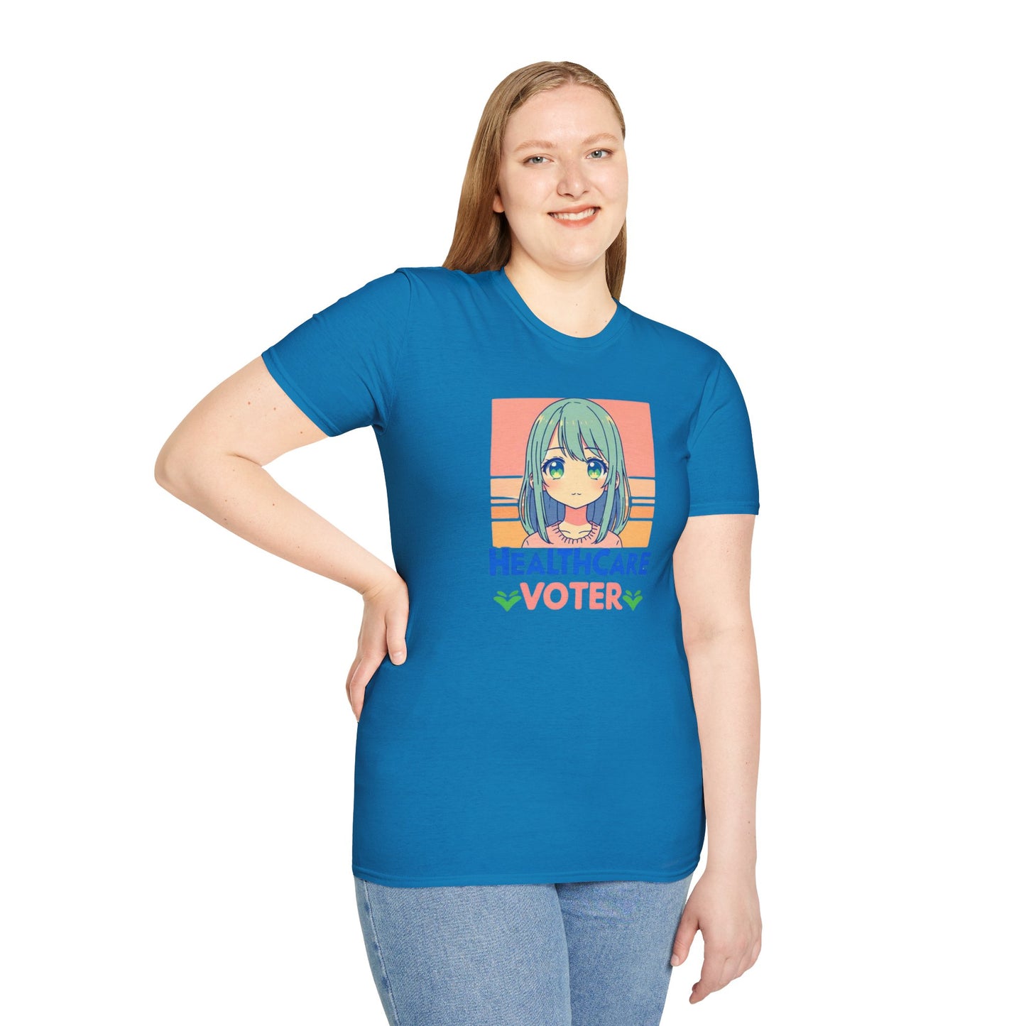 Inspire Voters and Show you Care! |Unisex| Softstyle T-Shirt: Healthcare Voter