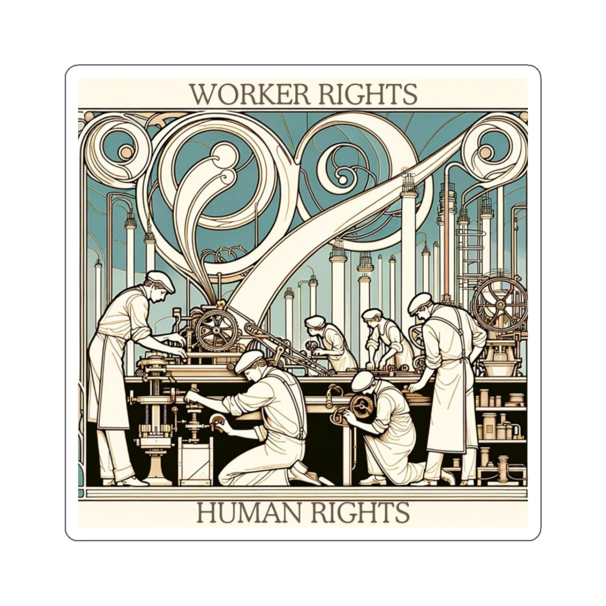 Woker Rights Human Rights Stickers