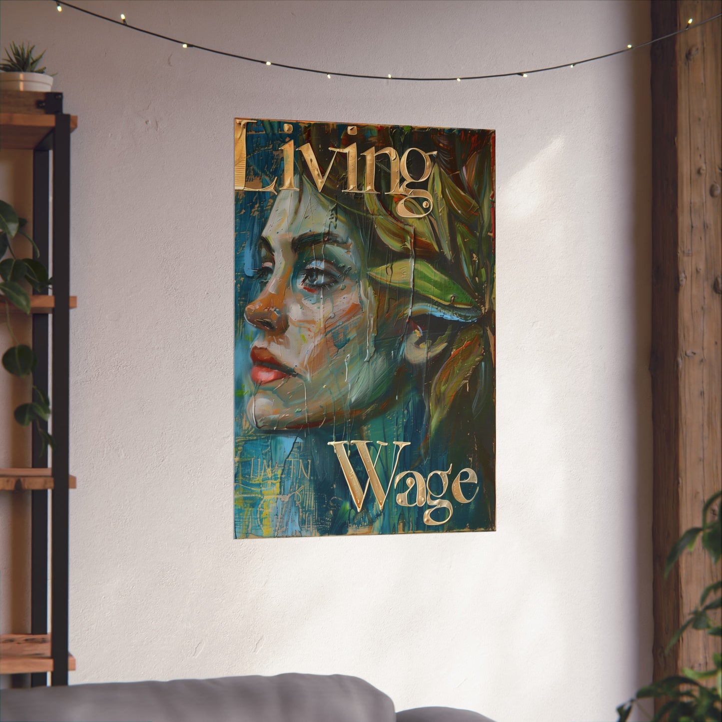 Living Wage Matte Poster Worker Rights Political Wall Art for Home Office or Dorm Decor | Fine Art with a Purpose!