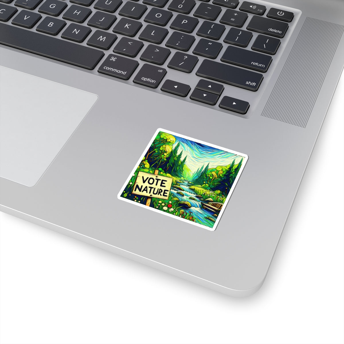 Inspirational Caring Statement vinyl Sticker: Vote Nature! for laptop, kindle, phone, ipad, instrument case, notebook, mood board, or wall
