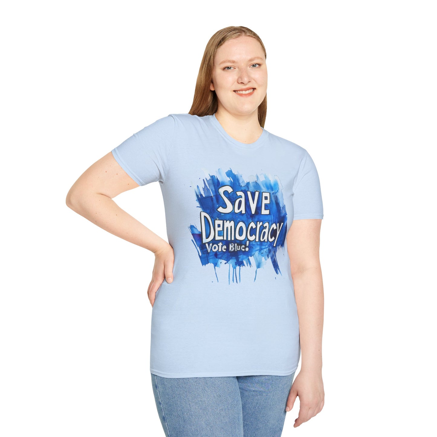 Save Democarcy Vote Blue t-shirt Speak Loudly and Save Democracy Political Shirt