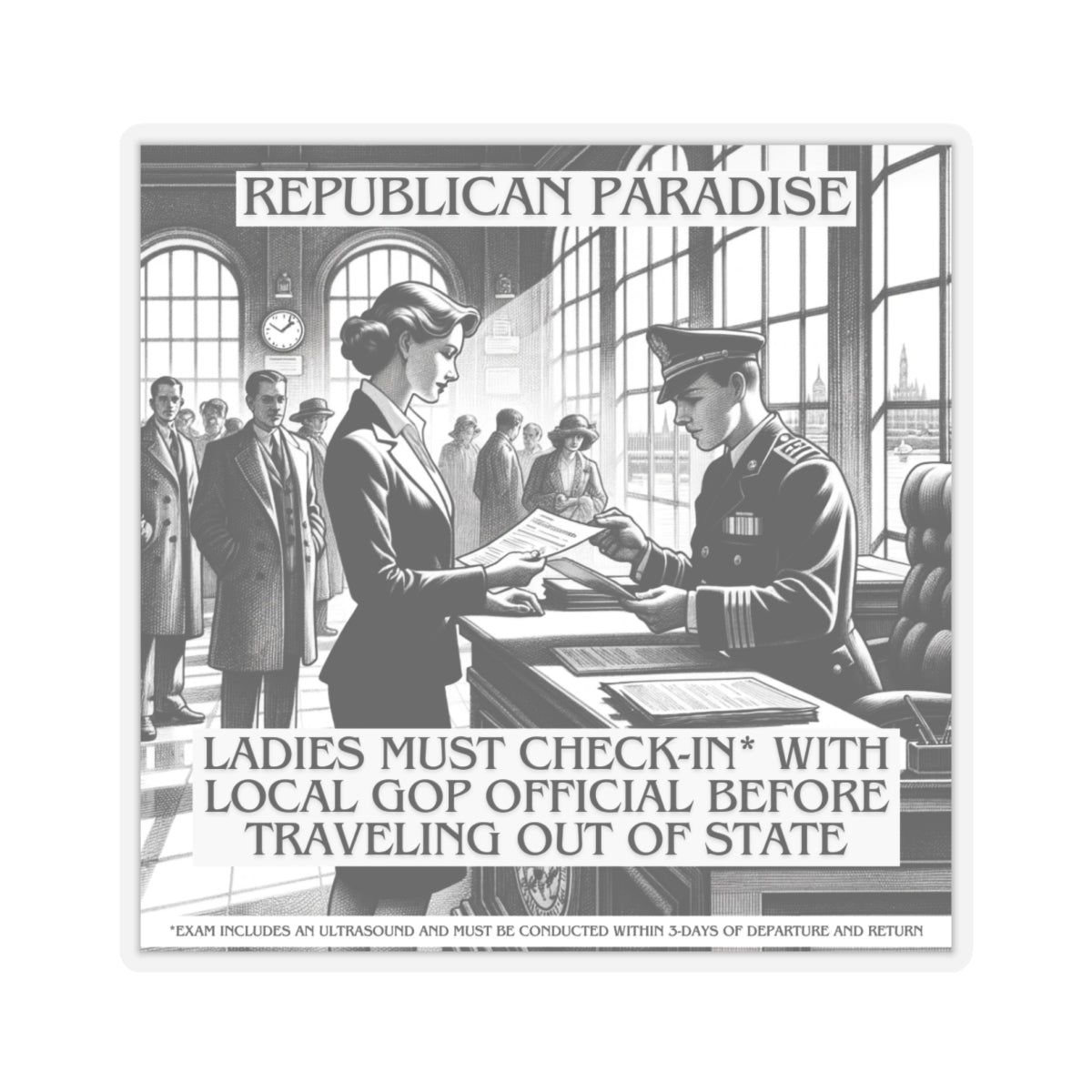 Republican Paradise Ladies Check-In Sticker