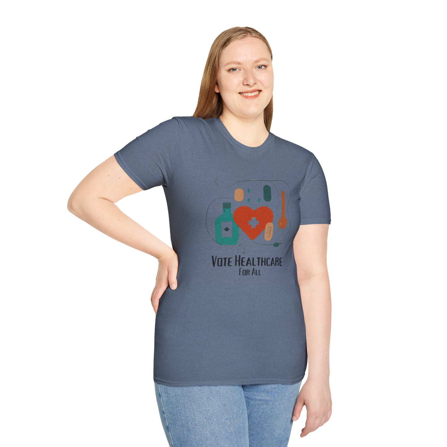 Vote Healthcare for All! Statement Soft-Style t-shirt |unisex| Political Shirt that Shows You Care!