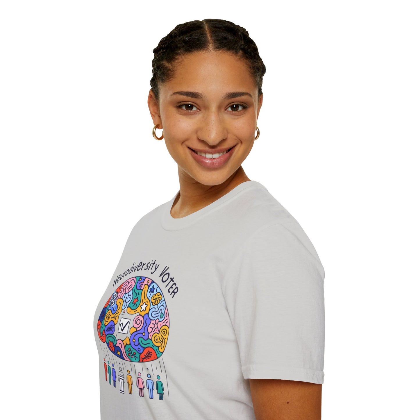 Neurodiversity Voter! Inspiring Statement Soft Style t-shirt |unisex| Whimsical Community, Show You Care! Activism!