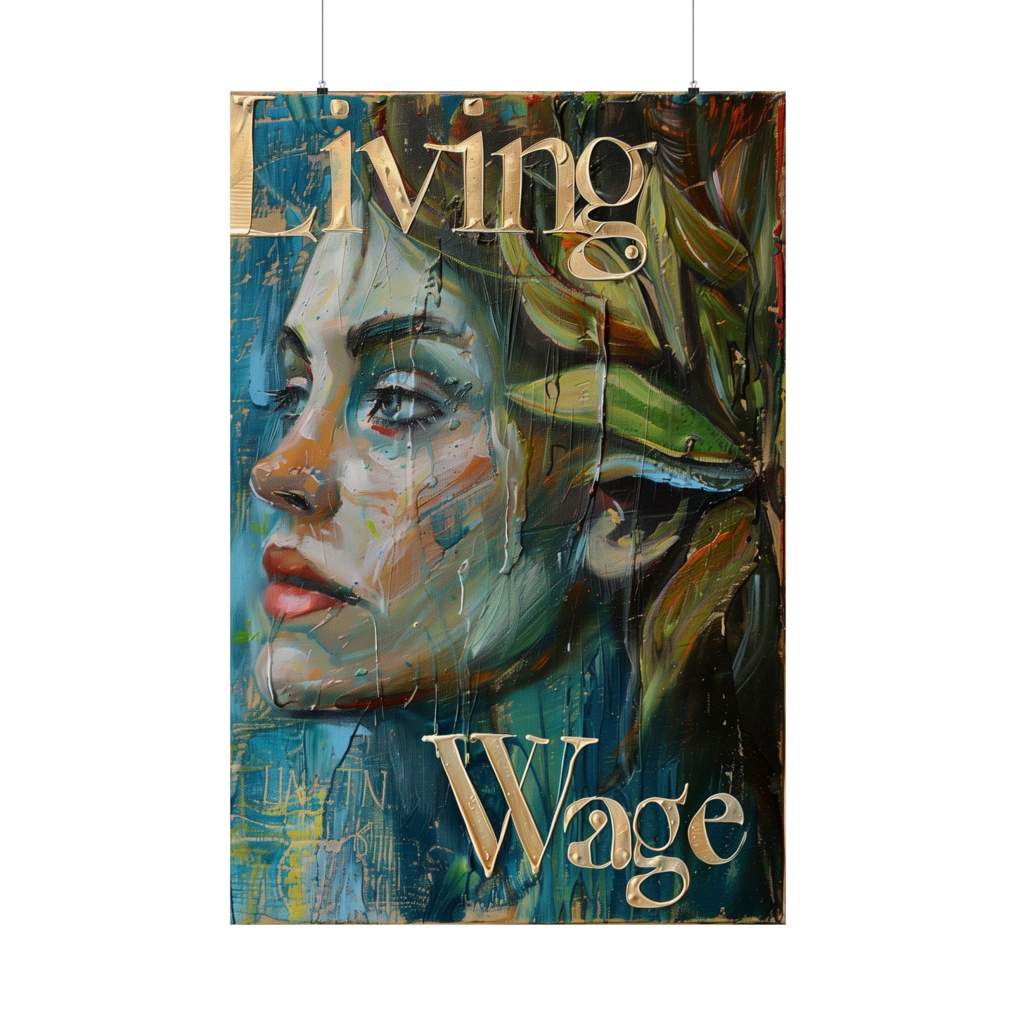 Living Wage Matte Poster Worker Rights Political Wall Art for Home Office or Dorm Decor | Fine Art with a Purpose!