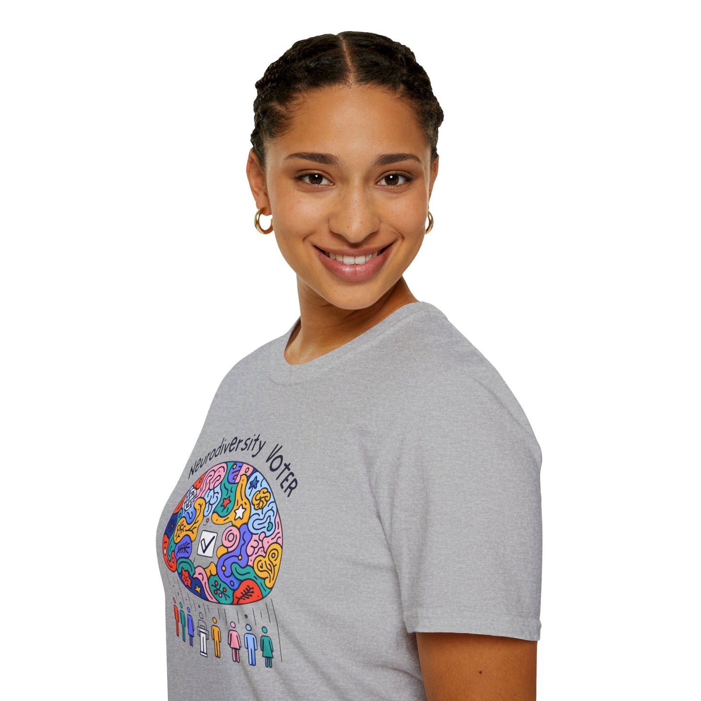 Neurodiversity Voter! Inspiring Statement Soft Style t-shirt |unisex| Whimsical Community, Show You Care! Activism!