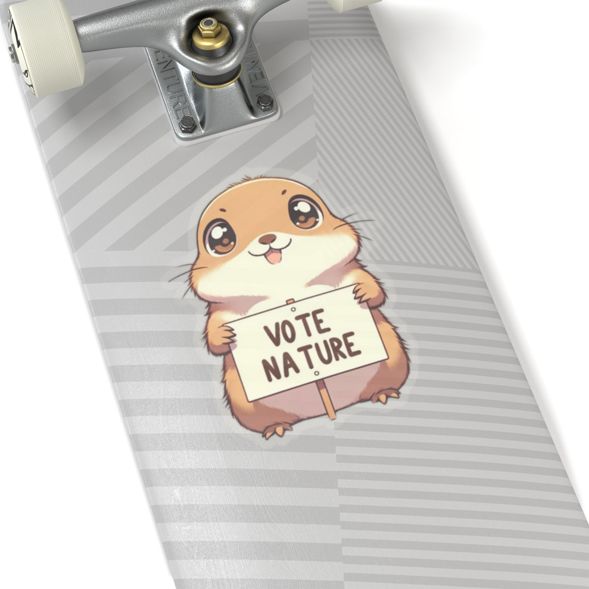 Inspirational Cute Prairie Dog Statement vinyl Sticker: Vote Nature! for laptop, kindle, phone, ipad, instrument case, notebook, mood board