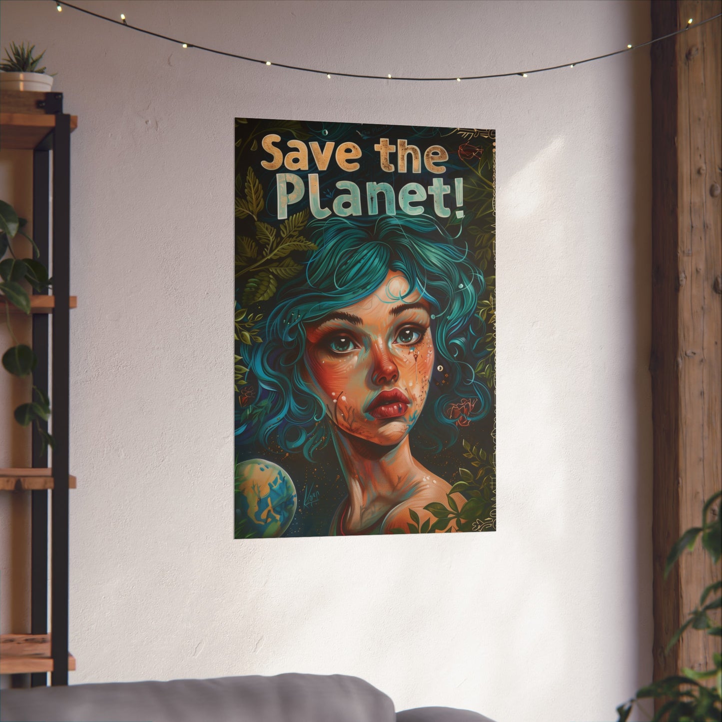 Save the Planet! Matte Posters Activist Political Wall Art for Home Office or Dorm Decor | Beauty and Purpose