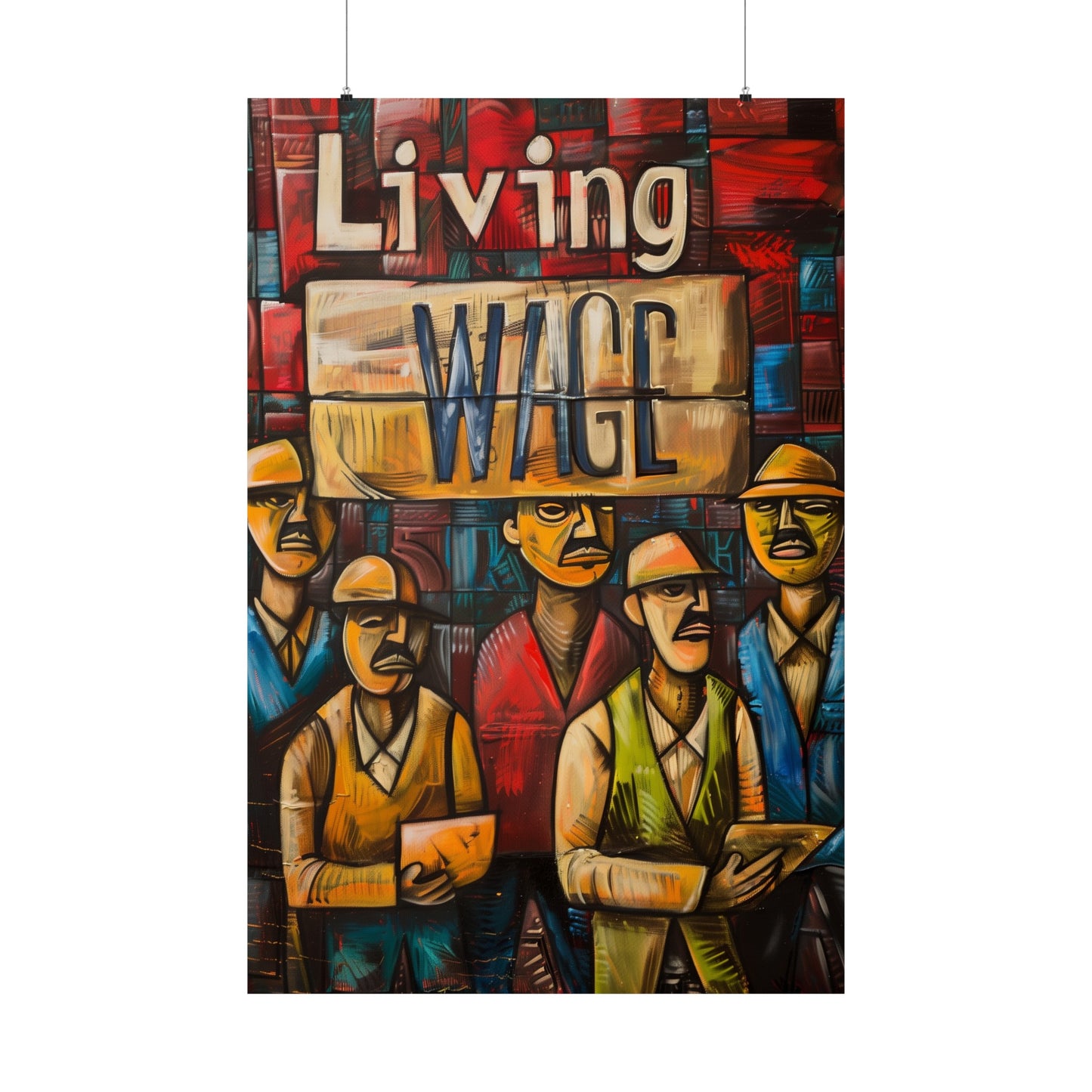 Living Wage Matte Poster Labor Rights Political Wall Art for Home Office or Dorm Decor | Fine art with a purpose!