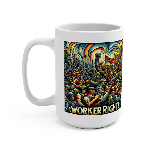 Bold and Uncompromising Statement Mug: Worker Rights! (15oz)