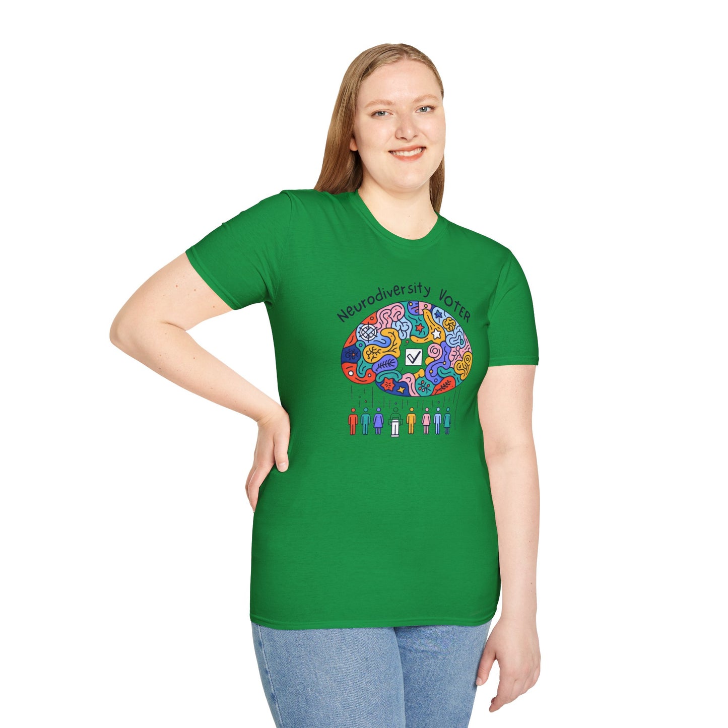 Neurodiversity Voter! Inspiring Statement Soft Style t-shirt |unisex| Whimsical Community, Show You Care! Activism!