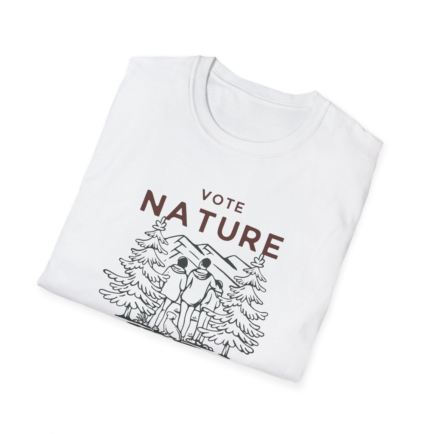 Inpirational Statement Soft-Syle Cotton t-shirt: Vote Nature, Save the Environment! Show you Care!