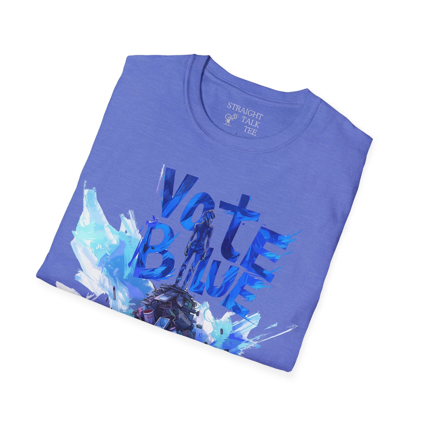 Vote Blue t-shirt Political tee Cyberpunk Protest Activism tshirt Leftist Liberal shirt Election Democrat t shirt