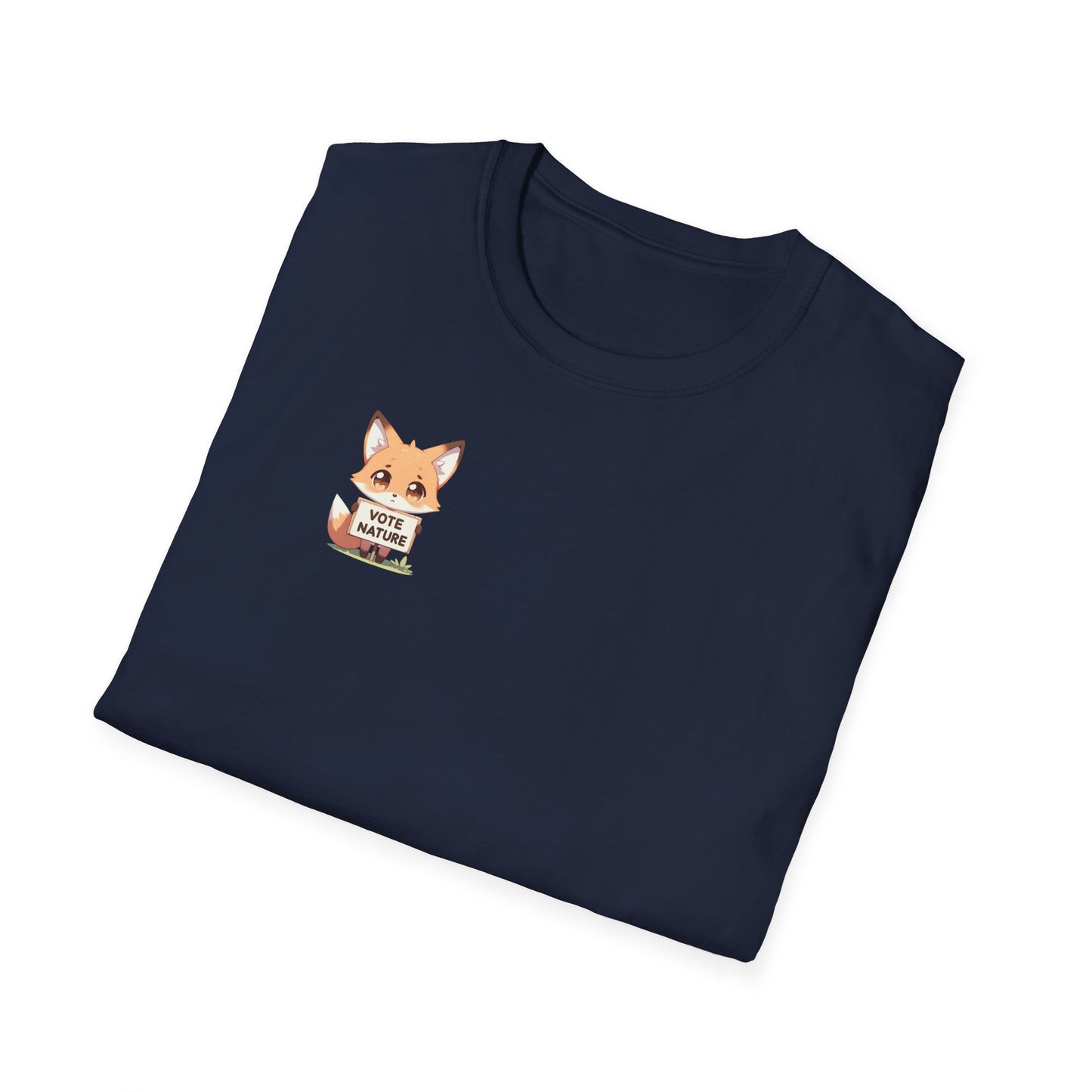 Inspiring Cute Fox Statement Soft Style t-shirt: Vote Nature |unisex| Minimalist Protest, Resistance, Activism, and Strong! Show You Care!