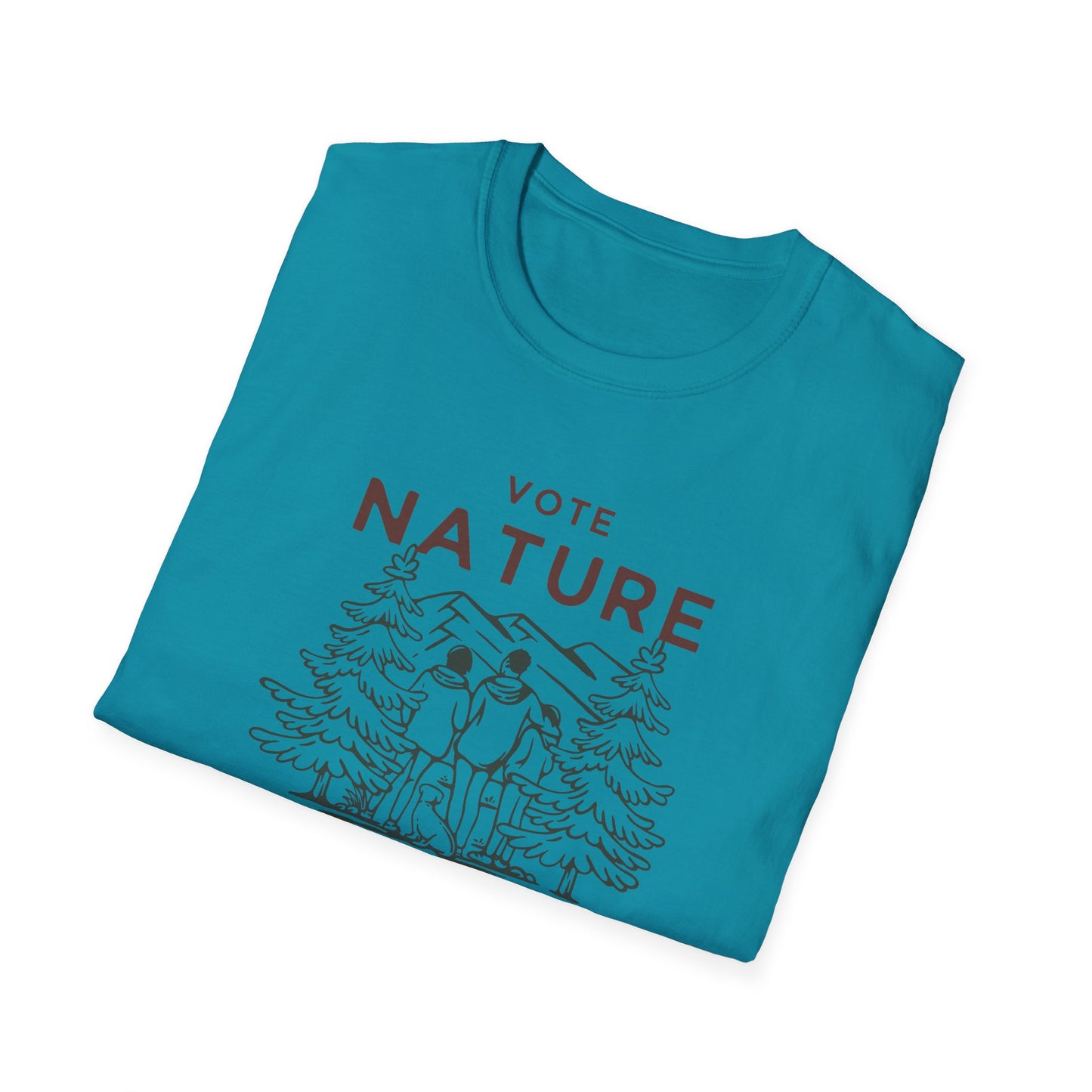 Inpirational Statement Soft-Syle Cotton t-shirt: Vote Nature, Save the Environment! Show you Care!